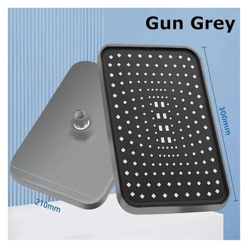 CYJOREYT Kompatibel mit 14 Zoll Hochdruck-Top-Spray-Regenduschkopf, größerer Durchfluss, Supercharge-Regenduschkopf, 360° schwenkbar, wassersparend(Gun Grey) von CYJOREYT