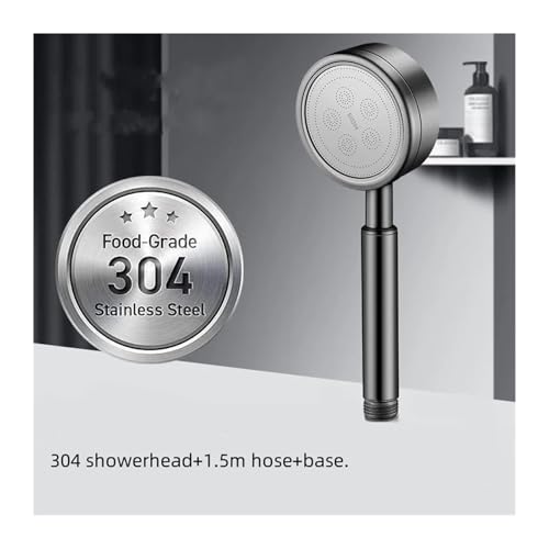 CYJOREYT Kompatibel mit Duschkopf 304 Edelstahl-Duschkopf Hochdruck-Wasserhahn Mijia-Duschset Intelligente Badezimmerartikel Duschzubehör(Gun Gray 4) von CYJOREYT