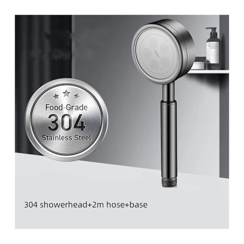 CYJOREYT Kompatibel mit Duschkopf 304 Edelstahl-Duschkopf Hochdruck-Wasserhahn Mijia-Duschset Intelligente Badezimmerartikel Duschzubehör(Gun Gray 6) von CYJOREYT