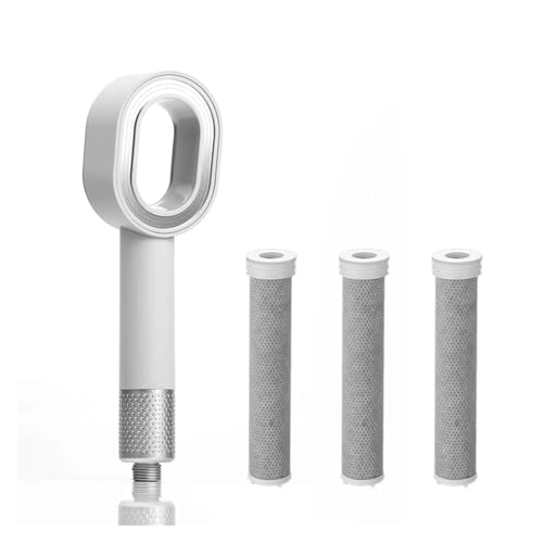 CYJOREYT Kompatibel mit Filter-Duschkopf, Hochdruck-Schönheits-Regenhahn, Duschkopf, Filtration, Reinigung, Badezimmerzubehör, gefiltertes Wasser(White Set) von CYJOREYT