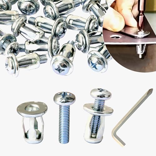 Hohlraumdübel M6 Hohlraum Metallanker M6x25, 20 Stück Hohlraumdübel Metall Jack Nuts Petal Nuts Hohlraumdübel Set Befestigungen Hohlwandanker Sortiment Kit Schwerlast von CYLBAQ