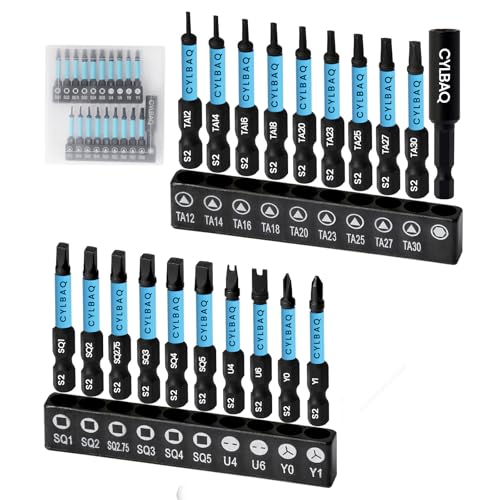 20 Stück Spezial Schraubendreher Bitset für akkuschrauber, 50mm Dreieck Schraubendreher Bits Vierkant Schraubendreher Bits U Typ Tri-Wing Y-Form Sicherheitsbits 1/4" Sechskantschaft Mit Bit Halter 20 Stück Spezial Schraubendreher Bitset für akkuschrauber, 50mm Dreieck Schraubendreher Bits Vierkant Schraubendreher Bits U Typ Tri-Wing Y-Form Sicherheitsbits 1/4" Sechskantschaft Mit Bit Halter von CYLBAQ