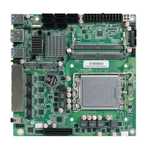 B760 Mini-ITX NAS Mainboard - Intel 12./13./14. Gen LGA1700-8-Fach Laufwerksaufnahme - 8X SATA + 2X NVMe - 4X 2.5G LAN - DDR5 & PCIe x4 - Firewall-Unterstützung - Heimserver/Rechenzentrum von CYMINILMDPC