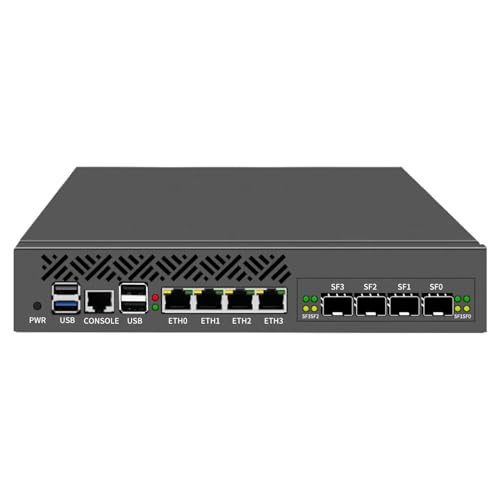 CYMINILMDPC 1U 9,5 Zoll Firewall-Appliance mit redundanter Stromversorgung Rack-montierte Firewall-Appliance Mini-PC N100 4*/2 * 10G SFP 4xi226-V 2,5G Gateway Netzwerksicherheitsserver von CYMINILMDPC