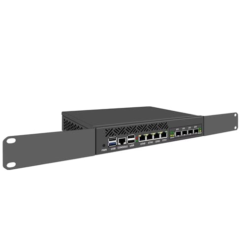 CYMINILMDPC 1U 9,5 Zoll Firewall-Appliance mit redundanter Stromversorgung Rack-montierte Firewall-Appliance Mini-PC N100 4*/2 * 10G SFP 4xi226-V 2,5G Gateway Netzwerksicherheitsserver von CYMINILMDPC