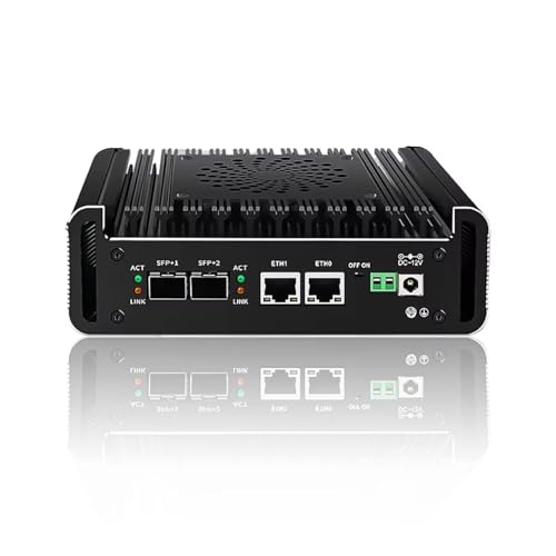 CYMINILMDPC 2x10G SFP+ Firewall Mini PC, N150,Processor, 2x2.5G i226-V LAN Ports, Dual NVMe SSD Slots, DDR5 RAM Support, Proxmox Ready, Compact Home Server/NAS/Virtualization Router von CYMINILMDPC