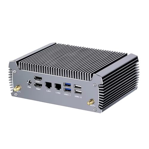 CYMINILMDPC Fanless Mini PC AMD Ryzen 7 7730U (8C/16T, 4.5GHz),2X LAN, Dual 4K, WiFi6,Windows 11 Pro,64GB DDR4 Support,Silent Zero-Noise Design von CYMINILMDPC