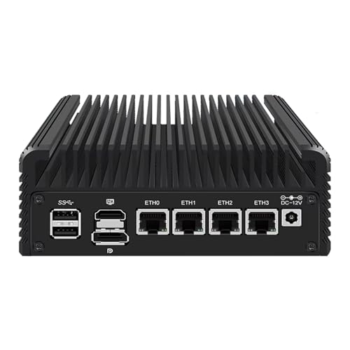 CYMINILMDPC Fanless Mini PC N100 4C/4T 3.4GHz 4x2.5G LAN Dual M.2 NVMe DDR5 SODIMM HDMI2.1 DP1.4 4K@60Hz,Industrial Silent Computer,32GB DDR5 1TB von CYMINILMDPC