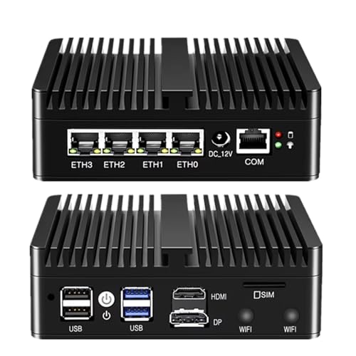 CYMINILMDPC Router Solid State Firewall-Gerät, lüfterloser N150 Mini-PC 4X i226-V 2,5G Softrouter VPN-Router, unterstützt pfSense,OPNSense,16GB Ram 256GB NVMe CYMINILMDPC Router Solid State Firewall-Gerät, lüfterloser N150 Mini-PC 4X i226-V 2,5G Softrouter VPN-Router, unterstützt pfSense,OPNSense,16GB Ram 256GB NVMe von CYMINILMDPC
