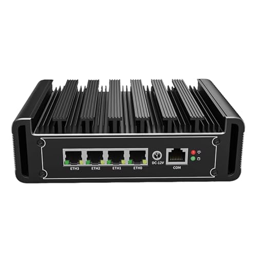 Intel N150 Firewall Appliance Mini-PC – 4X 2.5G LAN (i226-V), Fanless,DDR5(4800MHz), NVMe + SATA, Support pfSense,OPNsense, 4G/3G, HDMI+DP, AES-NI, ideal für Router/Firewall von CYMINILMDPC
