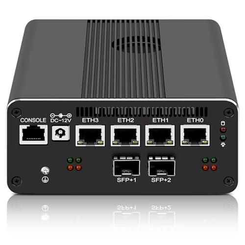 Micro Firewall Appliance,Router PC Intel i5-1250P,4 x 2.5GbE I226-V, 2 x 10 SFP+ Optical 10Gbe 82599ES 2*SATA Firewall Computer Home Server Proxmox Host von CYMINILMDPC