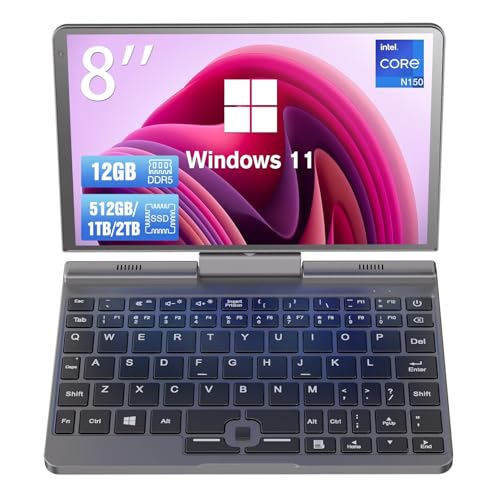 Mini-Laptop 8 Zoll 2-in-1-Handheld-Computer Alder Lake N150 Tragbarer Handheld-Computer 12 GB DDR5, Gigabit, Wi-Fi 6, BT5.2, 2-MP-Kamera, PD 30 W Aufladen Win11 Pro Mini-Laptop 8 Zoll 2-in-1-Handheld-Computer Alder Lake N150 Tragbarer Handheld-Computer 12 GB DDR5, Gigabit, Wi-Fi 6, BT5.2, 2-MP-Kamera, PD 30 W Aufladen Win11 Pro von CYMINILMDPC