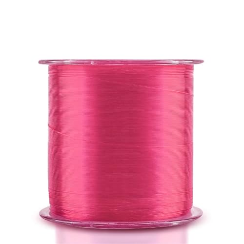 CYMMIYT Angelschnur 500M Angelschnur 0,1MM-0,47MM 2LB-35LB Monofilament-Nylonmaterial aus Angelkarpfenschnur(Pink 500M,5.0) von CYMMIYT