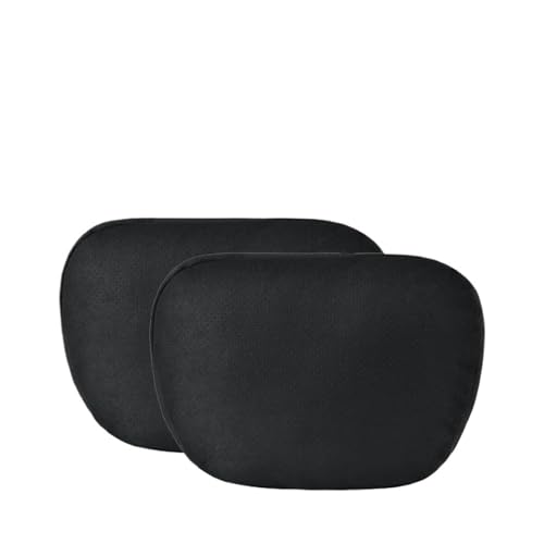 CYMMIYT Auto nackenkissen Auto Kopfstütze Nackenkissen Unterstützung Sitz Weiche Universal Einstellbare Auto Hals Taille Kissen Auto Kopfstütze Kissen(2Pieces Black) von CYMMIYT
