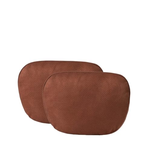 CYMMIYT Auto nackenkissen Auto Kopfstütze Nackenkissen Unterstützung Sitz Weiche Universal Einstellbare Auto Hals Taille Kissen Auto Kopfstütze Kissen(2Pieces Brown) von CYMMIYT