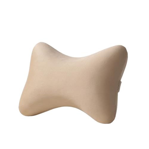 CYMMIYT Auto nackenkissen Einstellbare Auto Kopf Hals Kissen Memory Foam Auto Sitz Unterstützung Taille Kissen Massage Hals Auto Kopfstütze(Beige) von CYMMIYT
