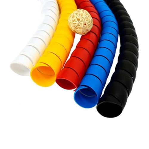 CYMMIYT Kabelkanal 2 Meter 8 mm 10 mm Leitungsorganisator, Rohrschutz, Flexible Spiralwicklung, Wickelkabel, Drahtschutz, Kabelhülle, Abdeckrohr(Yellow,8mm) von CYMMIYT