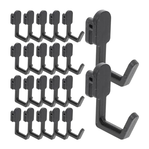 CYMMIYT Kleiderhaken 24 Pcs Peg Board Hook Accessories Rack Pegboard J Shape Hooks for Pegboards Organizer(Black) von CYMMIYT