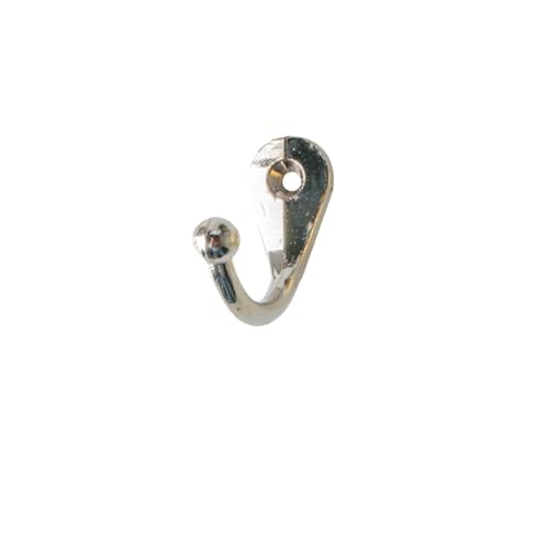 CYMMIYT Kleiderhaken 30PCS Gold Single Hole Clothes Kitchen Hook Single Wall Door Back Coat Hook(Silver) von CYMMIYT