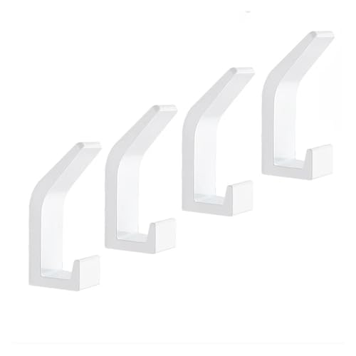 CYMMIYT Kleiderhaken Robe Hook Hooks For Hanging Wall Mounted Hooks Coat Rack Wall Mounted(4PC-WHITE) von CYMMIYT