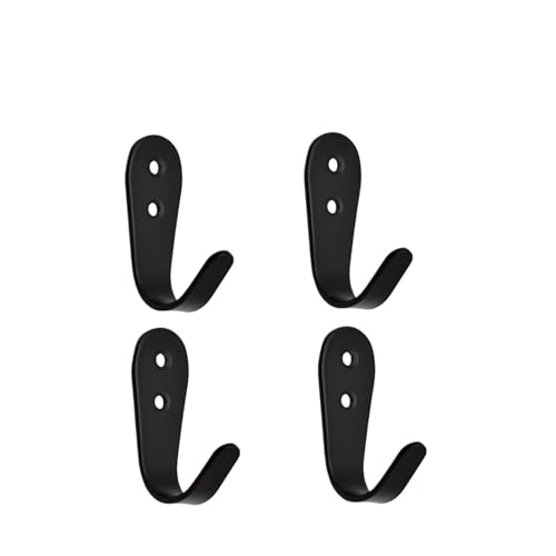 CYMMIYT Kleiderhaken Robe Hook Hooks For Hanging Wall Mounted Hooks Coat Rack Wall Mounted(Black-Large-4pc) von CYMMIYT