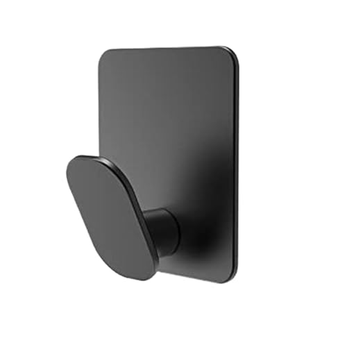 CYMMIYT Kleiderhaken Stainless Steel Adhesive Wall Hook Towel Hook Robe Coats Hats Hanger for Bathroom Shower Kitchen Living Room(Black) von CYMMIYT