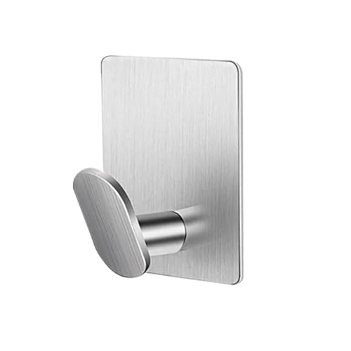 CYMMIYT Kleiderhaken Stainless Steel Adhesive Wall Hook Towel Hook Robe Coats Hats Hanger for Bathroom Shower Kitchen Living Room(Silver) von CYMMIYT
