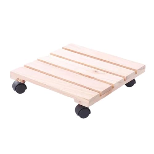 CYMMIYT Pflanzenwagen Blumentopf Rack Basis Roller Tablett Anlage Steht Mit Rädern Trolley(White 25x25cm) von CYMMIYT