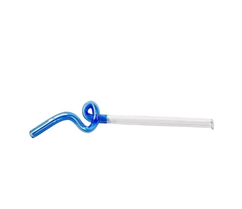 Glasstrohhalme 2Pcs Glas Strohhalme Twist Wiederverwendbare Trinken Milch Tee Langen Stiel(Color9) von CYMMIYT