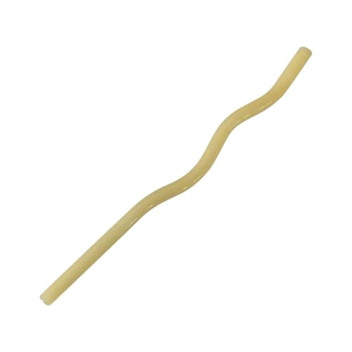 Glasstrohhalme 5 stücke Mehrweg Glas Strohhalme Bunte Klar for Smoothie Milchshakes Tee Saft(Yellow) von CYMMIYT