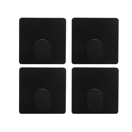 Kleiderhaken 4Pcs Self-Adhesive Waterproof Stainless Steel Hooks Wall Mount Kitchen Bathroom Bedroom Organizer for Hanging Coat Hat Towel(4pcs black) von CYMMIYT
