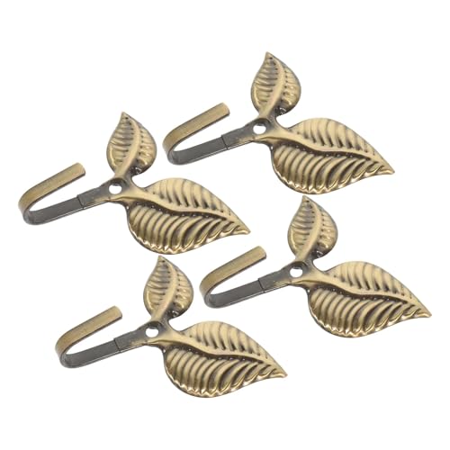 Kleiderhaken 8 Pcs Clothes Wall Hanger Hook Coat Gold Hooks For Hanging Coats Mounted Heavy Duty Cast Iron Leaf Decorate Wrought(Gold) von CYMMIYT