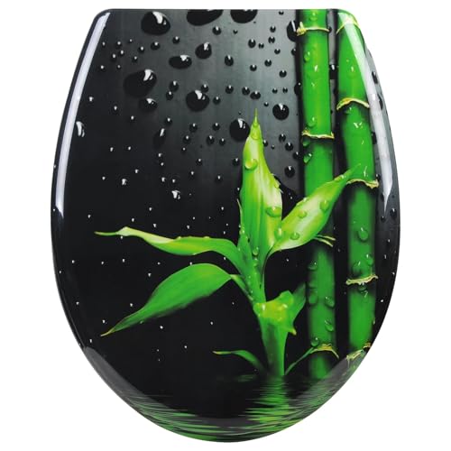 Toilettensitz 1PC WC-Toilettensitzabdeckung Langsam schließender Universal-Toilettendeckel Verdicken Sie den Ersatz U-Typ PP-Platte Toilette for Badezimmerteile(Color02) von CYMMIYT