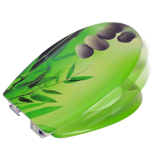 Toilettensitz 1PC WC-Toilettensitzabdeckung Langsam schließender Universal-Toilettendeckel Verdicken Sie den Ersatz U-Typ PP-Platte Toilette for Badezimmerteile(Color12) von CYMMIYT