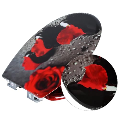 Toilettensitz 1PC WC-Toilettensitzabdeckung Langsam schließender Universal-Toilettendeckel Verdicken Sie den Ersatz U-Typ PP-Platte Toilette for Badezimmerteile(Color13) von CYMMIYT