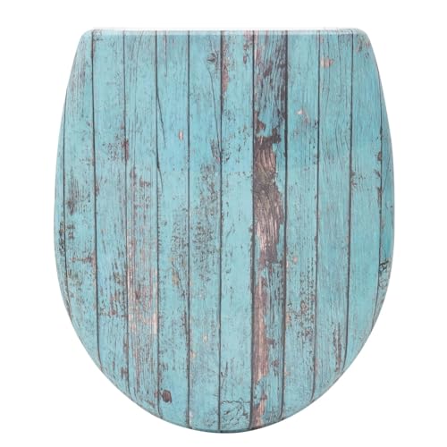 Toilettensitz Ovaler Toilettendeckel Duroplast Toilettensitz Soft-Close Antibakteriell Mit Schnellverschlussfunktion for Badezimmerteile(Color03) von CYMMIYT