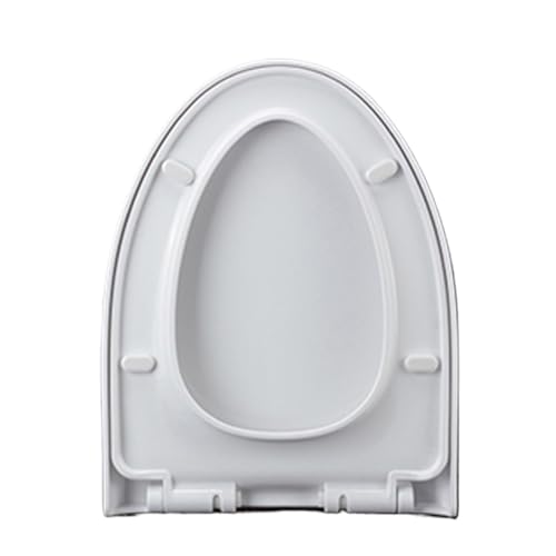 Toilettensitz Universal-WC-Sitzabdeckung in V-Form, länglich, langsam schließend, Schüsseldeckel, oben montiert, Schnellverschluss, PP-Platte, sanfter Verschluss von CYMMIYT