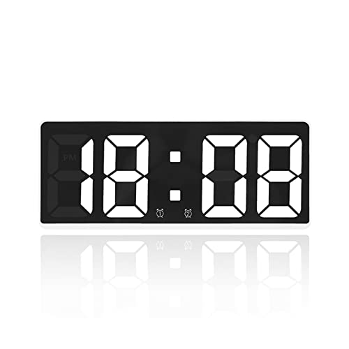 Digital Alarm Clock: LED Display with Five Brightness Levels, Temperature, Calendar, 12/24 Hour Format. Battery-Powered, Ideal for Bedroom, Office, Stylish Home Decor. von CYMNER