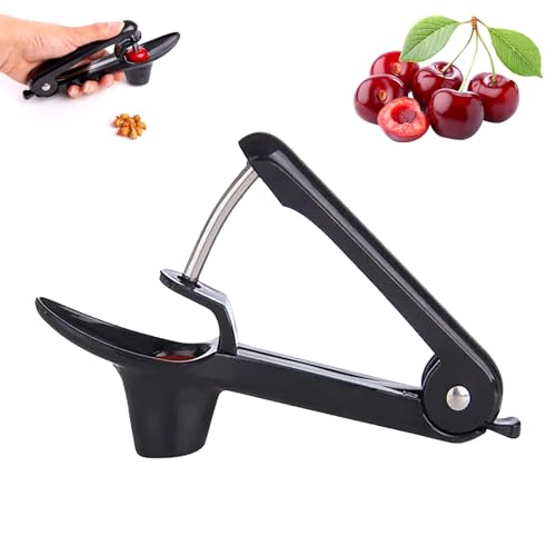 Kirschentkerner, Edelstahl Entsteiner Kirschen Kirschentkernen, Kirschkernentferner Edelstahl, Werkzeug Zum Entkernen Von Kirschen Und Oliven, Kirschentkerner Werkzeug, Kirsche Obstbeere, Schwarz von CYMYGS