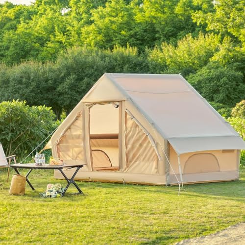 CYMYYDS Aufblasbares Zelthaus 3-5 Personen Familie 4-Jahreszeiten-Luft-Zelt Für Camping, Outdoor Blow up Zelte Mit Handpumpe, Glamping Zelte Große Apsis, Wasserdicht Und Winddicht Mit Mesh-Fenster CYMYYDS Aufblasbares Zelthaus 3-5 Personen Familie 4-Jahreszeiten-Luft-Zelt Für Camping, Outdoor Blow up Zelte Mit Handpumpe, Glamping Zelte Große Apsis, Wasserdicht Und Winddicht Mit Mesh-Fenster von CYMYYDS