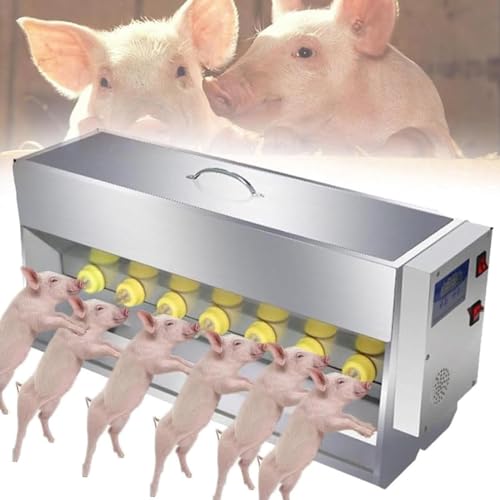 CYMYYDS Automatische Ferkel-Milchmelkmaschine – Ferkel-Milchfütterer Mit 10/14 Nippeln Und Geräusch, Ferkel-Milchstation Für Effiziente Schweinemilchfütterung,14Nipples von CYMYYDS