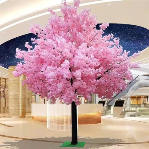 CYMYYDS Künstlicher Kirschblütenbaum mit echtem Holzstamm, handgefertigte Kirschblütenzweige, Blumen für Hochzeitsveranstaltungen, Partys im Innen- und Außenbereich, Wunschbaum,1.2x0.8m/3.9x2.6ft von CYMYYDS