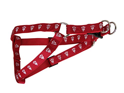 Albacete Balompié – Hundegeschirr gegen Ziehen, für kleine Hunde, atmungsaktiv, verstellbar, mit Teamschild, Haustierzubehör, Rot, Größe S, offizielles Produkt (CyP Brands) von CYPBRANDS