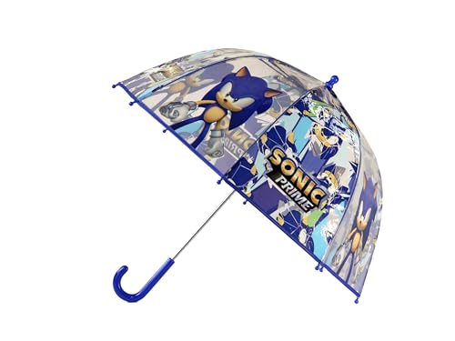 CYPBRANDS Regenschirm, manuell, Blase, transparent, Sonic The Hedgehog, 48 cm, Sport, mehrfarbig (mehrfarbig), Einheitsgröße von CYPBRANDS