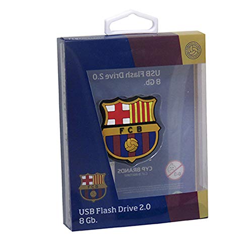 CYPBRANDS Unisex Jugend Pendrive USB-Stick Rubber16 GB Wappen FC Barcelona, Blau/Weinrot, 16GB von CYPBRANDS