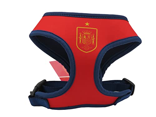 Spanische Nationalmannschaft - Hundegeschirr, Zubehör für Haustiere, Halsband, Größe M, Rot, offizielles Produkt (CyP Brands) von CYPBRANDS