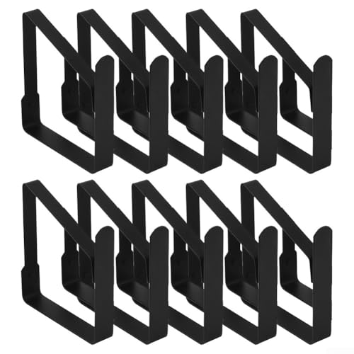 10 Stück Tischdeckenklammern aus Edelstahl für den Außenbereich, rostbeständige Clips, um Tischdecken bei Garten- und Outdoor-Events sicher zu halten (schwarz) von CYRENT