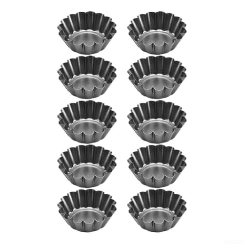 10er Set Tartedosen aus Karbonstahl für gleichmäßiges Backen und einfaches Entformen für Backbegeisterte 10er Set Tartedosen aus Karbonstahl für gleichmäßiges Backen und einfaches Entformen für Backbegeisterte von CYRENT