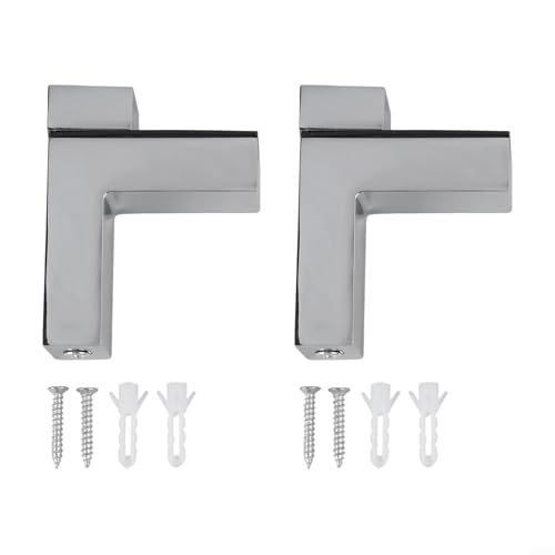 2 Stück verstellbare Regalhalter, Zinklegierung Klemme für Glasregale, entworfen für einfache Installation 2 Stück verstellbare Regalhalter, Zinklegierung Klemme für Glasregale, entworfen für einfache Installation von CYRENT
