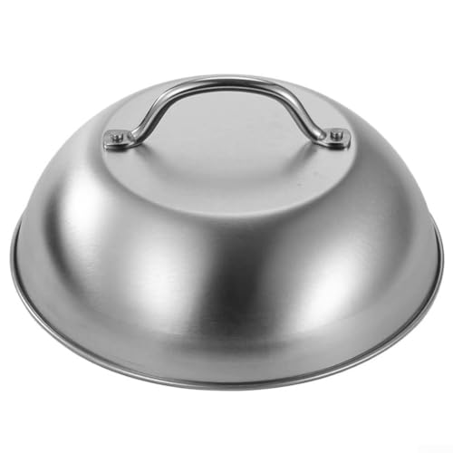 22,9 cm Edelstahl-Kuppelabdeckung für Grillplatten, speichert die Wärme gleichmäßig zum Schmelzen von Käse und Kochen von Fleisch, aufrechter Griff mit Cool Touch und glatten Kanten von CYRENT